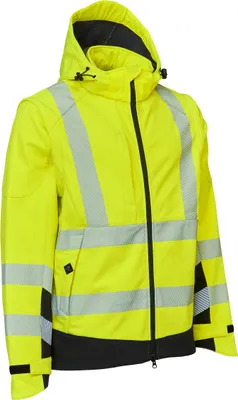 Produktbild von Warnschutz Softshelljacke VISIBLE XTREME Gr.L warngelb/schwarz