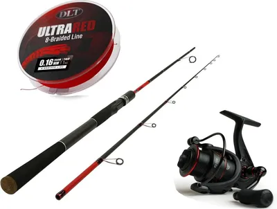 Image de Kit de canne à lancer polyvalente DLT Goliath 2,10 m – 10–40 g – Kit de canne – Canne avec moulinet et ligne tressée