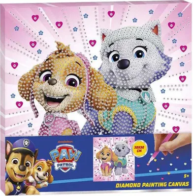 Immagine prodotto di Mosaico diamantato Paw Patrol, 30x30 cm - Moxy