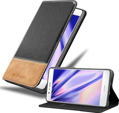Produktbild von Cadorabo Hülle für Huawei P9 LITE 2016 / G9 LITE Schutzhülle in Schwarz SHandyhülle Book Case Etui Kunstleder