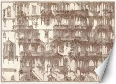 Produktbild von Vlies fototapete Gebäude Architektur abstrakt 150x105 cm Feeby Beige inkl. Kleber einfache Montage
