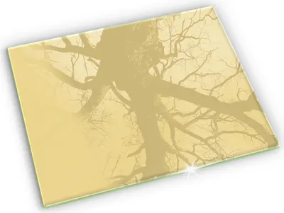 Produktbild von Glas Grabkerzen Untersetzer Motiv Gummifüße - 52x40 cm - Gelb