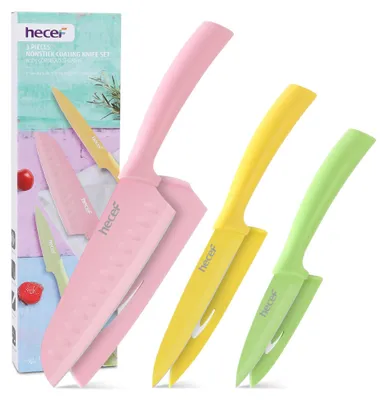 Produktbild von 3-teiliges Küchenmesser-Set mit Schutzhüllen