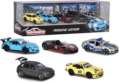 Produktbild von Majorette - Porsche 5er Geschenk-Set - 5 Porsche Spielzeugautos inkl. Porsche 911 GT3 RS rot und Porsche 917 Racing, Modellautos (1:64) für Kinder ab 3 Jahren