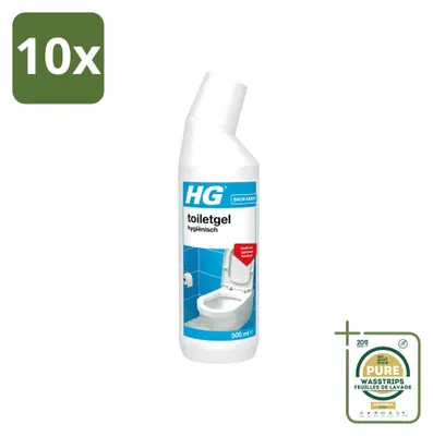 Produktbild von 10 x HG Hygienische Toilettengel - 500 ml - Vorratspackung - 10 Stücke