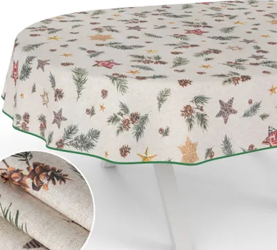 Produktbild von Tischdecke Tannenzapfen Oval 220x140cm B