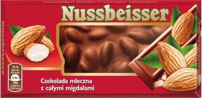 Zdjęcie produktu dla Nussbeisser Czekolada Mleczna Z Całymi Migdałami 100 G