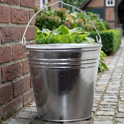 Produktbild von Eimer aus Zink, Groß, mit Henkel