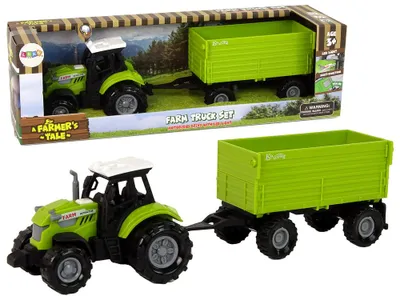 Image de Un tracteur agricole avec des feux de remorque sonne vert