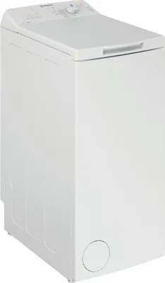 A white top-loading washing machine is shown from a side angle against a white background.