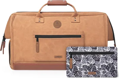 Obrázok produktu pre CABAIA cestovná taška s priehradkou na notebook Adventurer Vegan Nubuk Duffle Bag Moscow svetlohnedá