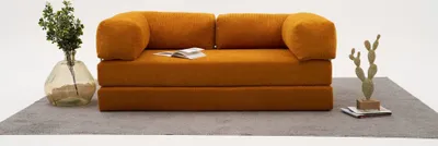 Produktbild von Hanah Home, Comfort - Orange, Klassische Sofas, Orange, Polyester, 190 x 75 x 155 cm