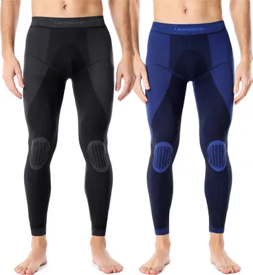 Produktbild von Ladeheid Herren Funktionsunterwäsche Lange Unterhose Thermoaktiv ((2Pack) Graphite-Marineblau, Graphite-Marineblau,  L)
