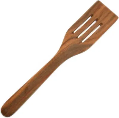 Produktbild von Kirschholzspatel Durchbrochen 29 cm | Küchenspatel aus Holz | Schlitzlöffel aus Holz | Ökologischer Kochspatel