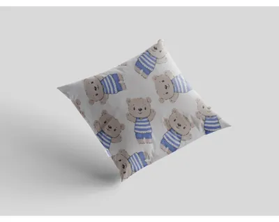 Obrázok produktu pre Krepový vankúš 40x40 cm s detským motívom medvedíkov