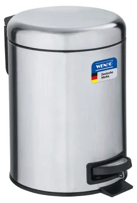 Produktbild von WENKO Tret Müll Eimer 3 L LEMAN Edelstahl Abfall Kosmetik Bad Küchen Gäste WC
