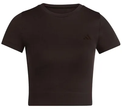 Produktbild von T-Shirt Adidas Camiseta adidas Workout Essentials Knit manga corta marrón mujer für Damen