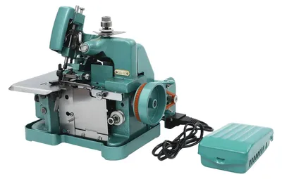 Image de Machine à surjet - Surjeteuse électrique pour usage domestique - Moteur de 150W - 3000 points par minute - Largeur de couture réglable de 2,5 à 3,5 mm - Appareil de table avec pédale