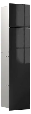 Produktbild von emco asis pure WC-Modul, Unterputzmontage, Türanschlag rechts, zweiteilige Glasfront, 730x170mm, mit Reserverollenfach, 975527501