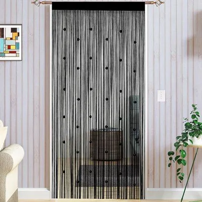 Obrázek produktu pro Černá záclona na dveře 90 x 200 cm proti hmyzu