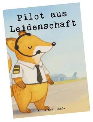Produktbild von Mr. & Mrs. Panda Postkarte Pilot Leidenschaft Design - Weiß - Geschenk, Cockpit, Ansichtskarten, Flugzeug, Ansichtskarte, Spruch, Witzig, Grußkarte, Postkarten, bildkarte