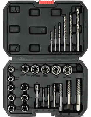 Schraubenausdreher-Set YATO 26-teilig YT-05893 aus CrMo- und HSS-Stahl