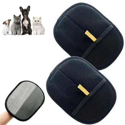 Produktbild von 2 Stück Fellmagnet Handschuh, Tierhaarentferner Handschuh, Katzenhaarentferner Handschuh