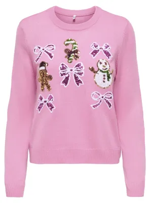 Produktbild von Only ONLXMAS SHINE MOTIVE LS O-NECK KNT Phalaenops M