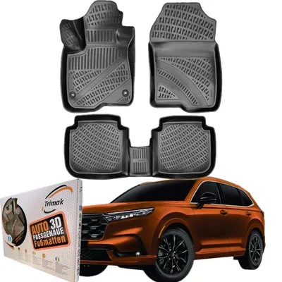 Produktbild von Trimak Autofußmatten kompatibel mit Honda CR-V 6.Gen ab 2023 Auto Allwetter Gummimatten