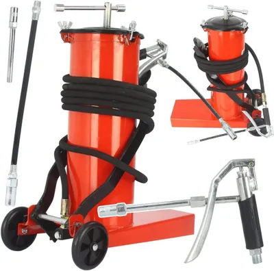 Productafbeelding van Pneumatische Vetspuit - Vetsmeermiddel Vetpers - Machines Smeren - Hoge Werkdruk - 6 liter 360 bar - Grijs