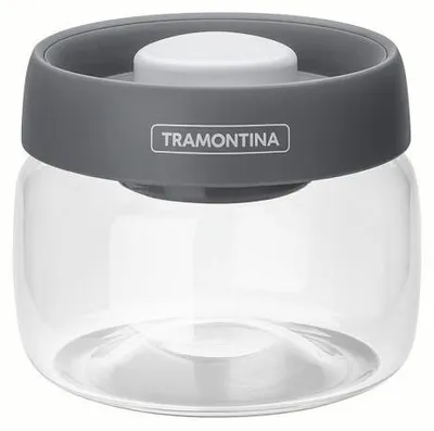 Imagen del producto de Tramontina PUREZZA, tarro hermético para alimentos, recipiente de almacenamiento, vidrio/plástico, 0.4 L, 61225-040