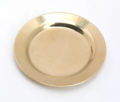 Produktbild von Kerzenteller, Dekoteller Gold, runde Form, massiv (Innen Ø 7 cm, Außen 11 cm)