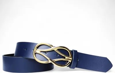 Produktbild von Ledergürtel Damen Echtleder 4 cm, goldene Schmuckschnalle, vergoldet FRONHOFER