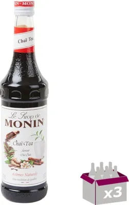 Image de Lot de 3 Sirop Monin - Thé chaï - 70cL