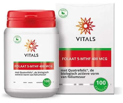 Produktbild von Vitals Folsäure 5-MTHF 400 mcg (100 Kapseln)