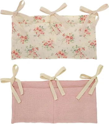 Obrázek produktu pro Organizér na kočárek - sada 2 kusů - 20 x 39 cm - Taška na kočárek s přihrádkami - Úložná taška na hračky, plyšáky a dětské potřeby