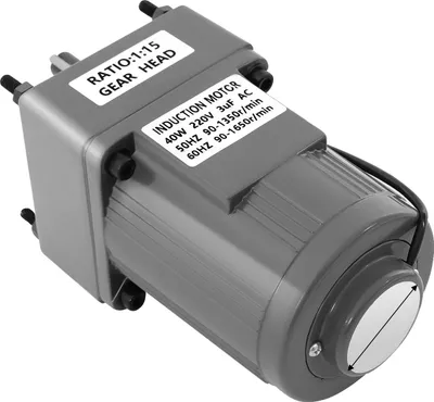 Obrázek produktu pro Střídavý převodový motor, napětí 220 V, výkon 40 W, otáčky 1350 ot./min, točivý moment 3,86 N·m, výstupní hřídel 12 mm