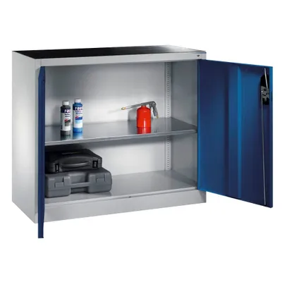 Produktbild von CP Stahlschrank 8830-000 S10203 lichtgrau, enzianblau 1 Fachboden 120,0 x 40,0 x 100,0 cm, aufgebaut, 1 St.