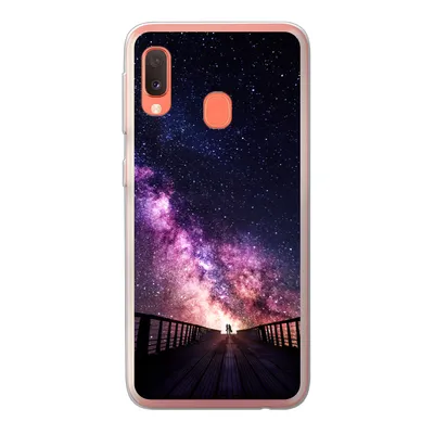 Produktbild von MuchoWow® Handyhülle Schutzhülle Hülle für Samsung Galaxy A20e Universum - Galaxie - Lila - Jungen - Mädchen - Kinder Silikon Softcase Handy Hülle - Abdeckung
