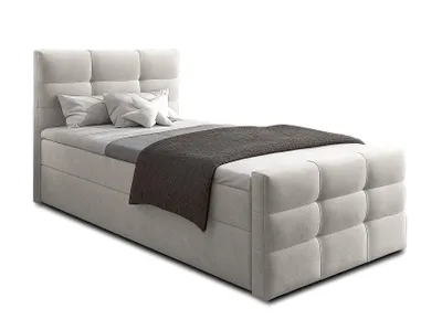 Produktbild von AX LIVING Bett mit Bettkasten 100x200 cm Argentaro Boxspringbett beige