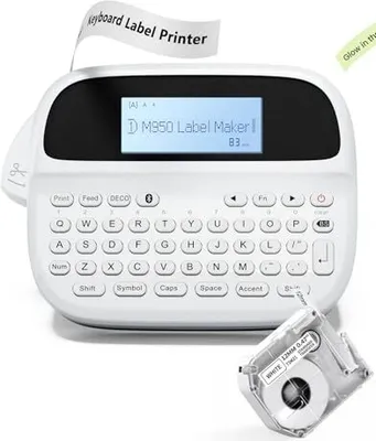 Produktbild von PHOMEMO -Kennzeichnungsgerät, M950 Handheld tragbarer Etikettendrucker -Tastaturkennzeichnungsgerät Bluetooth Tape 12 mm Home Office Mini