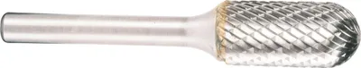 Produktbild von Projahn Hartmetallfräser, Form C Walzenrund / Zylinder Walze d1 12.7 mm, Schaftdurchmesser 6.0 mm Kreuzverzahnung