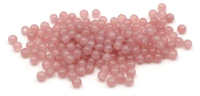Produktbild von Vintageparts Glasperlen Jadeimitat altrosa 4 mm, 100 Stück