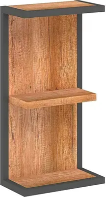Obrázek produktu pro Nástěnná police Astor Tree, 16 x 30 x 57,5 cm, dub/černá