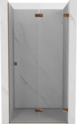Produktbild von Mexen Lunar-F Duschfalttür rechts 65 cm, transparent, Roségold - 836-065-000-60-00-P