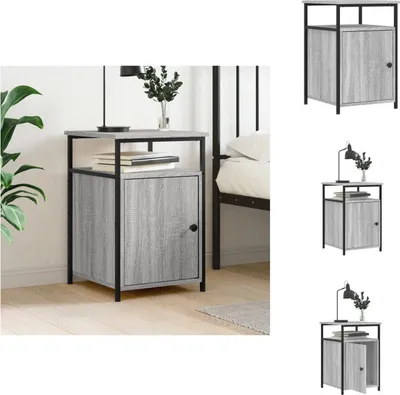 Produktbild von vidaXL Nachttisch Grau Sonoma 40x42x60 cm Holzwerkstoff -  Nachttische