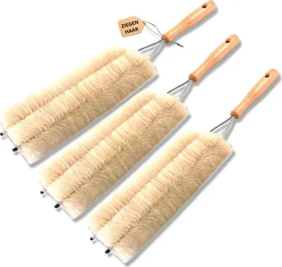 Produktbild von Novaliv 3x Jalousienbürste Jalousien Rolladenbürste Rollo Reinigungsbürste 47x14cm IDEAL auch als Heizung Reinigungsbürste 2-fach Gabel Jalousien-Staubwedel dustoff Rollladen reinigen