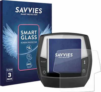 Produktbild von 3x Savvies Schutzglas Folie für Bosch Intuvia Performance Line 9H Panzer Schutzfolie Glas Displayschutz klar transparent