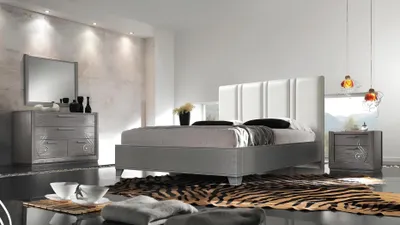 Produktbild von Schlafzimme Bett Nachttisch Betten Gruppe Doppelbetten Bettgestell Set 3tlg. Neu