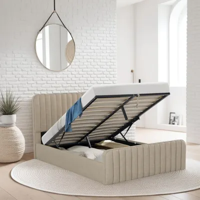 Produktbild von BETT NEVA /160x200 cm mit Lattenrost - Beige